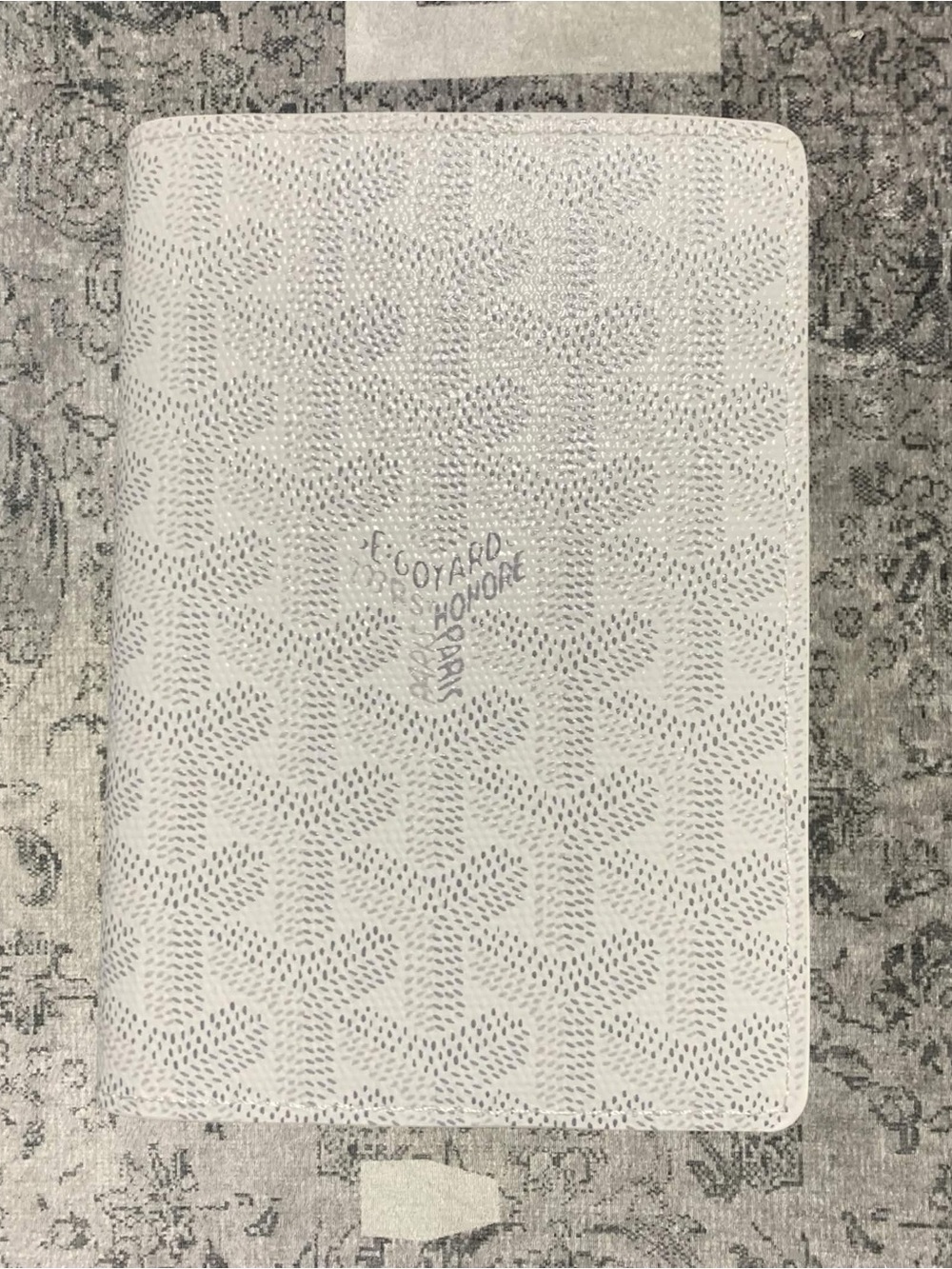 Goyard White Passport Holder